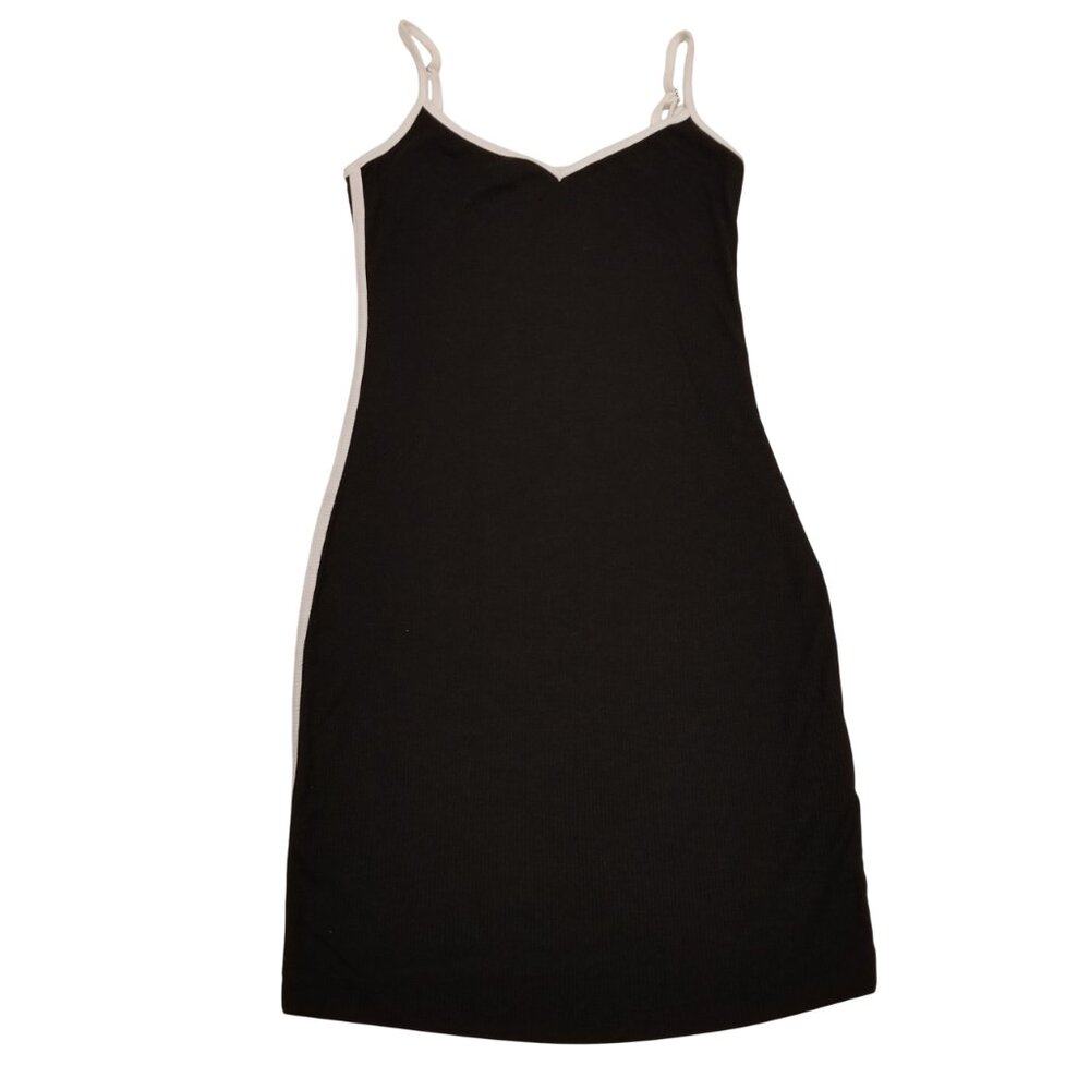 Princess Polly Black Mini Dress Bodycon White Piping Arabellae US 2  X-Small